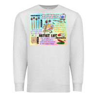 Oatmeal Heather artist life Premium Sweatshirt - MaliasSmallBusiness