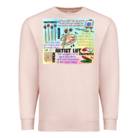 Pale Pink artist life Premium Sweatshirt - MaliasSmallBusiness