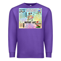 Purple artist life Premium Sweatshirt - MaliasSmallBusiness
