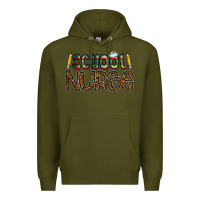 Army Green school nurse Premium Hoodie - CowhideDigitalArt