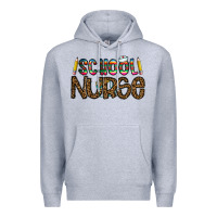 Heather Grey school nurse Premium Hoodie - CowhideDigitalArt