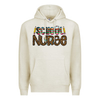 Oatmeal Heather school nurse Premium Hoodie - CowhideDigitalArt