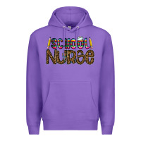 Purple school nurse Premium Hoodie - CowhideDigitalArt