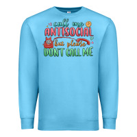 Ocean Blue call me antisocial but please dont call me Premium Sweatshirt - MaliasSmallBusiness