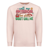 Pale Pink call me antisocial but please dont call me Premium Sweatshirt - MaliasSmallBusiness