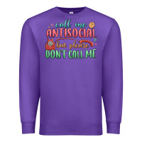 Purple call me antisocial but please dont call me Premium Sweatshirt - MaliasSmallBusiness