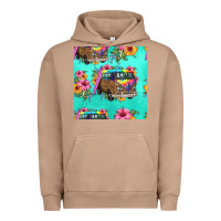 Pigment Burro floral hippie truck seamless pattern Urban Hoodie - HRA Design Shop