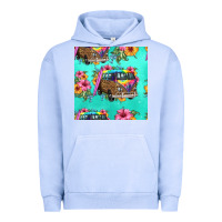 Pigment Grape Ice floral hippie truck seamless pattern Urban Hoodie - HRA Design Shop