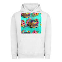 Pigment Lunar Rock floral hippie truck seamless pattern Urban Hoodie - HRA Design Shop