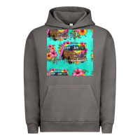 Pigment Tornado floral hippie truck seamless pattern Urban Hoodie - HRA Design Shop