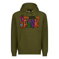 Army Green too cute to spook Premium Hoodie - RacoonDesign