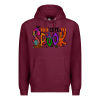 Burgundy too cute to spook Premium Hoodie - RacoonDesign