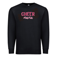 Black cheer mama Premium Sweatshirt - MaliasSmallBusiness