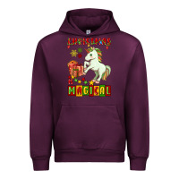 Mauve Wine christmas magical unicorn Urban Hoodie - FaDigitalArtStudio