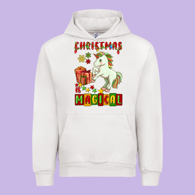 Christmas Magical Unicorn Urban Hoodie Designed By Fadigitalartstudio