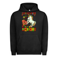 Pigment Black christmas magical unicorn Urban Hoodie - FaDigitalArtStudio
