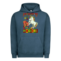 Pigment Midnight Navy christmas magical unicorn Urban Hoodie - FaDigitalArtStudio