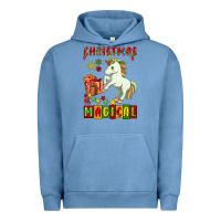 Pigment Pebble Blue christmas magical unicorn Urban Hoodie - FaDigitalArtStudio