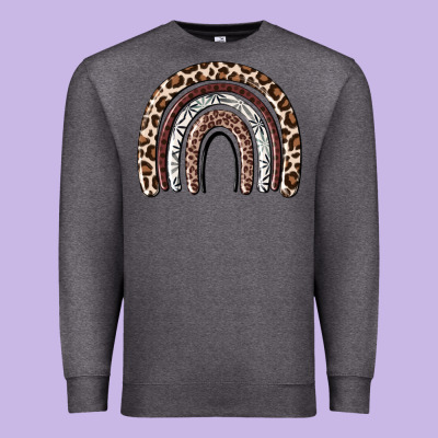 Premium Sweatshirt Cheetah rainbow