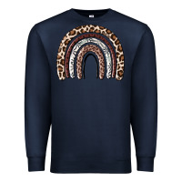 Navy Cheetah rainbow Premium Sweatshirt - MaliasSmallBusiness