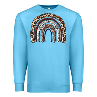 Ocean Blue Cheetah rainbow Premium Sweatshirt - MaliasSmallBusiness