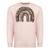 Pale Pink Cheetah rainbow Premium Sweatshirt - MaliasSmallBusiness