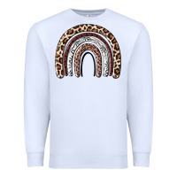 White Cheetah rainbow Premium Sweatshirt - MaliasSmallBusiness