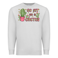 Dove Grey go sit on a cactus Premium Sweatshirt - MaliasSmallBusiness
