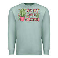 Seafoam go sit on a cactus Premium Sweatshirt - MaliasSmallBusiness
