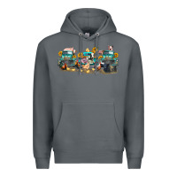 Rock western farm trucks farm animals Premium Hoodie - FaDigitalArtStudio
