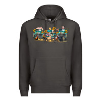 Smoke western farm trucks farm animals Premium Hoodie - FaDigitalArtStudio