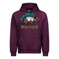 Mauve Wine armadillo by morning Urban Hoodie - RacoonDesign
