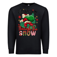 Black dashing through the snow Premium Sweatshirt - MaliasSmallBusiness