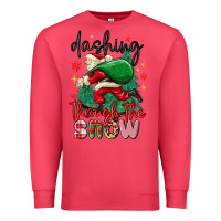 Cardinal dashing through the snow Premium Sweatshirt - MaliasSmallBusiness