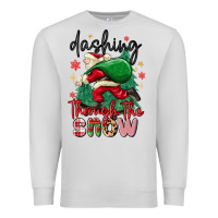 Dove Grey dashing through the snow Premium Sweatshirt - MaliasSmallBusiness