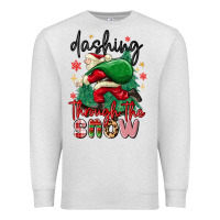 Oatmeal Heather dashing through the snow Premium Sweatshirt - MaliasSmallBusiness