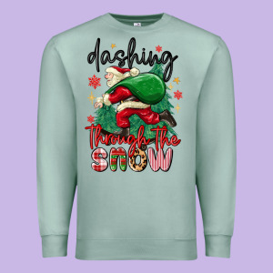Dashing Through The Snow Premium Sweatshirt Designed By Maliassmallbusiness