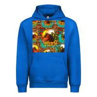 Cobalt desert horse seamless patern Urban Hoodie - HRA Design Shop
