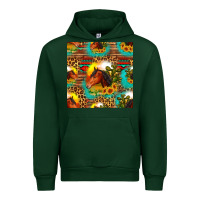Forest Green desert horse seamless patern Urban Hoodie - HRA Design Shop