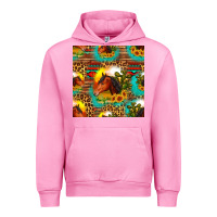 Fuchsia Pink desert horse seamless patern Urban Hoodie - HRA Design Shop