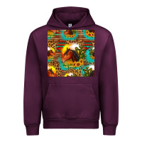 Mauve Wine desert horse seamless patern Urban Hoodie - HRA Design Shop