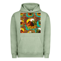 Pigment Oil Green desert horse seamless patern Urban Hoodie - HRA Design Shop