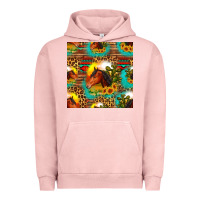 Pigment Salmon desert horse seamless patern Urban Hoodie - HRA Design Shop