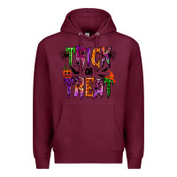 Burgundy trick or treat Premium Hoodie - RacoonDesign