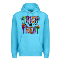 Ocean Blue trick or treat Premium Hoodie - RacoonDesign