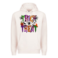 Pale Pink trick or treat Premium Hoodie - RacoonDesign