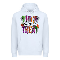 White trick or treat Premium Hoodie - RacoonDesign