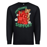 Black emotional support Premium Sweatshirt - MaliasSmallBusiness
