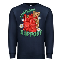 Navy emotional support Premium Sweatshirt - MaliasSmallBusiness