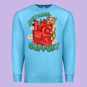 Emotional Support Premium Sweatshirt Designed By Maliassmallbusiness